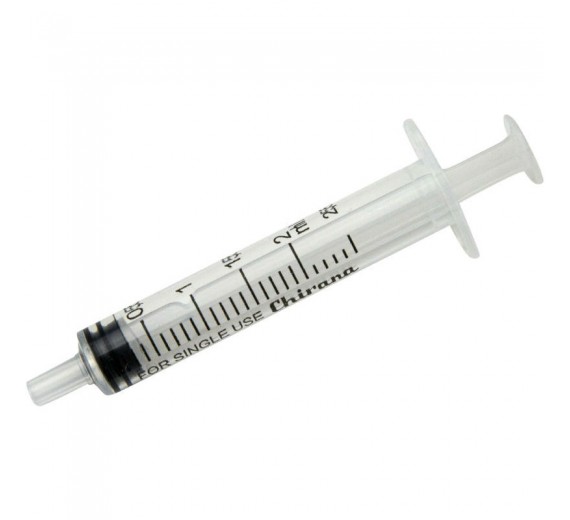 Chirana sprøjte, 2 ml, luer, centreret, 3 komponent
