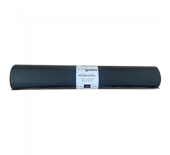 Sæk Keepgreen, 700 x 1100 mm, 45 my, Sort, 20 ruller.