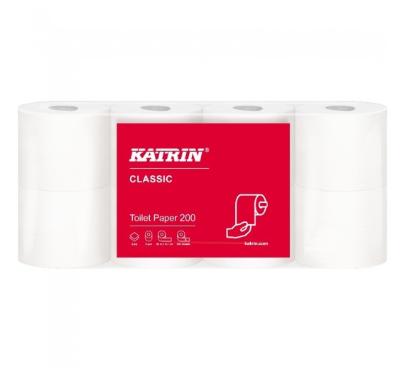 Katrin Classic toilet 200, 2-lags, 64 ruller