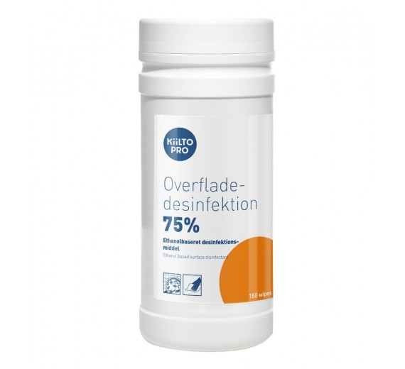 150 stk. Kiilto Pro overfladedesinfektion serviet, 75% ethanol, til overflader og udstyr