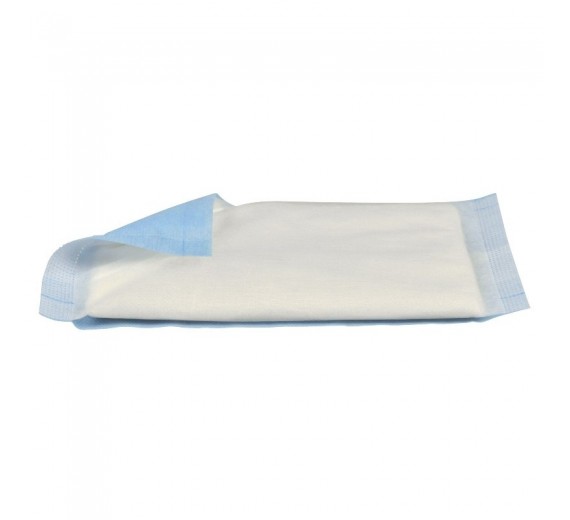 Absorberende bandage, ABENA, 20 x 10 cm, hvid, usteril, med blå bagside, 50 stk.