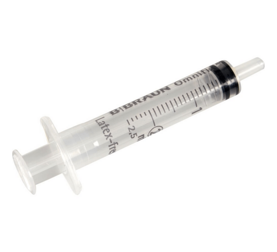 Sprøjte Omnifix Solo 2 ml luer centreret 3-komponent