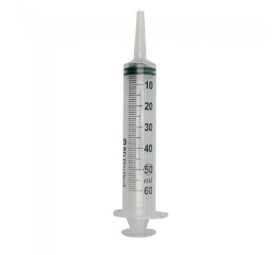 BD Plastipak sprøjte, 50/60 ml, med kateterspids, centreret, 3 komponent 30 stk
