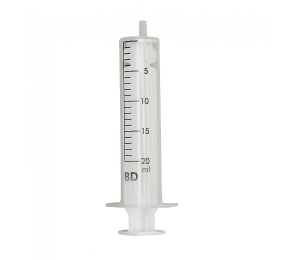 Sprøjte BD Discardit, 20 ml luer excentrisk 2 komponent