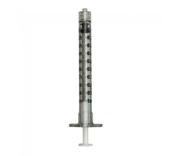 BD Plastipak sprøjte, 1 ml, luer lock, centreret, 3 komponent