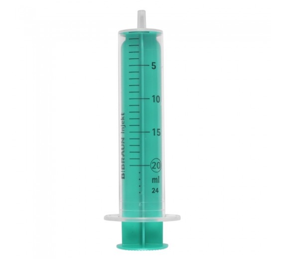 Injekt sprøjte, 20 ml, luer, excentrisk, 2-komponent