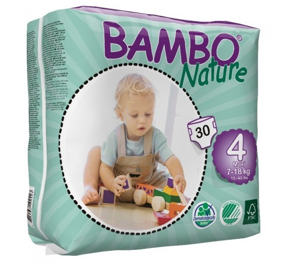 Bambo Nature, Maxi 4, 7-18 kg, 30 stk.
