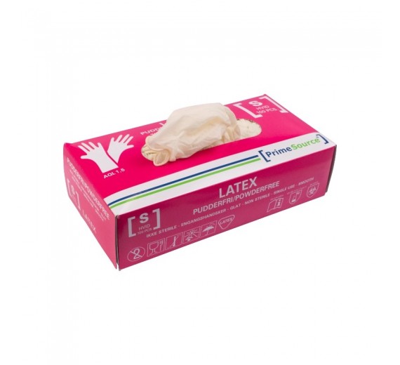 Prime Source Engangshandsker Latex Hvide 100 stk. | Small