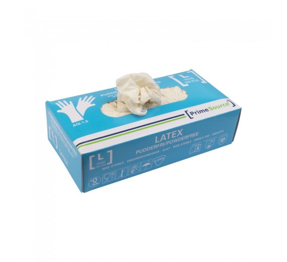 Prime Source Engangshandsker Latex Hvide 100 stk. | Large