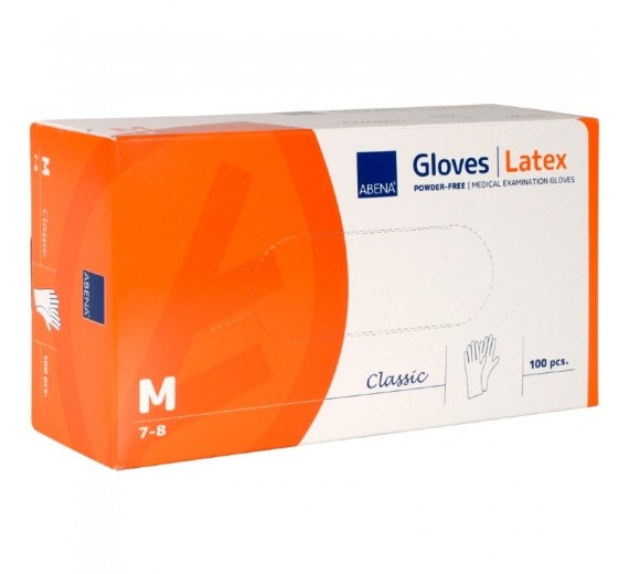 Abena Classic Undersøgelseshandsker Latex Nature 100 stk. | Medium