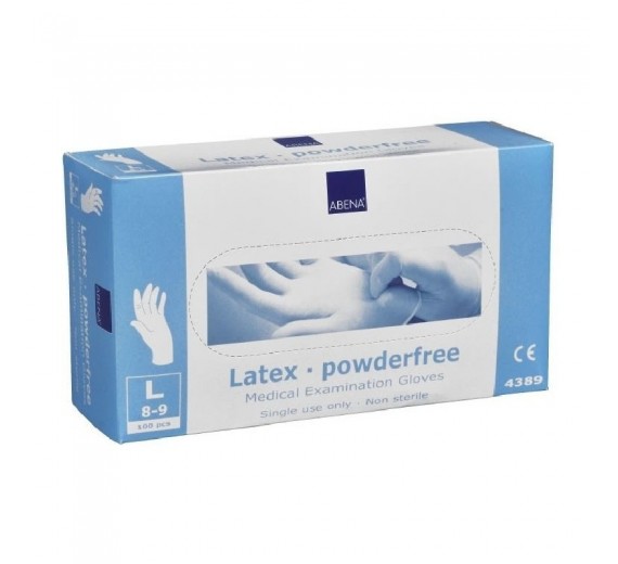 Abena Classic Undersøgelseshandsker Latex Nature 100 stk. | Large