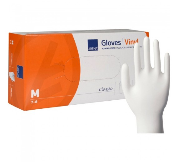 Undersøgelseshandsker Abena Classic Klar Vinyl 100 stk. | Medium
