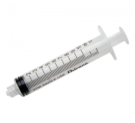Chirana Sprøjte, 10 ml, luer-lock, centreret, 3 komponent.