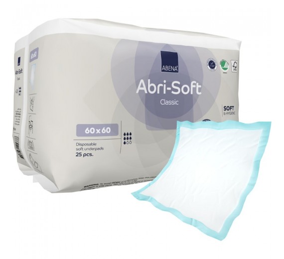 Underlag, ABENA Abri-Soft Classic, 60 x 60 cm, 4 pakker