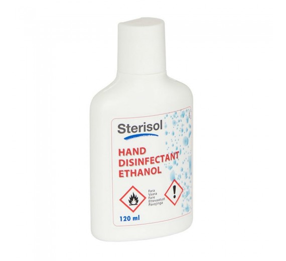 Sterisol hånddesinfektion 85% Etanol, let gel m/glycerin, 120 ml flaske.