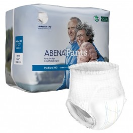 Bukseble, ABENA Pants, M0, hvid, blå farvekode, Premium, 14 stk.