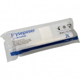 Frysepose med skrivefelt, Cater-Line, 2 l, klar, LDPE/virgin, 15 x 35 cm, 15 ruller