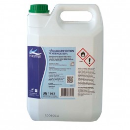 Pristine Hånddesinfektion flydende 85%, med Glycerin, 5 ltr, til påfyldning