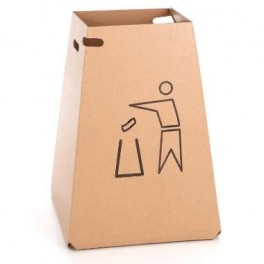 DropBucket affaldsstativ fremstillet af pap, til 100 liter sæk, med bund, 5 stk.