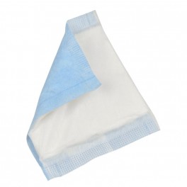 Absorberende bandage, ABENA, 10 x 10 cm, hvid, usteril, med blå bagside, 50 stk.