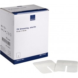 IV-fiksering, ABENA, 8 x 6 cm, hvid, steril, latex-fri, 100 stk.