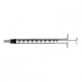 BD Plastipak sprøjte, 1 ml, transparent, luer, centreret, 3 komponent