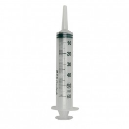 BD Plastipak sprøjte, 50/60 ml, med kateterspids, centreret, 3 komponent