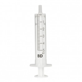 Sprøjte BD Discardit, 5 ml, luer, excentrisk, 2 komponent