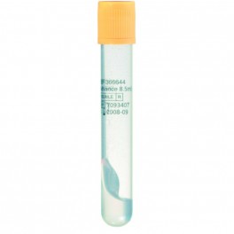 Blodprøvetagningsglas, BD Vacutainer, 8,5 ml, gul, plast, serum, med Hemogard lukning, 100 stk.