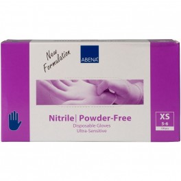 100 stk. Engangshandsker, Abena Ultra sensitive, blå, nitril, pudderfri, str. Ekstra Small