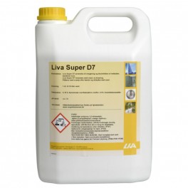 Liva Super D7 desinfektionsmiddel, 5 liter.