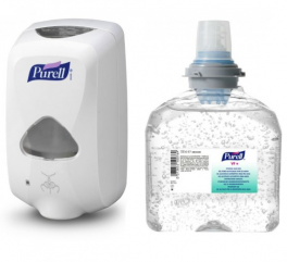 Purell kit: 1 stk. berøringsfri TFX dispenser + TFX refill med hånddesinfektionsgel