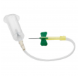 Blodprøvetagningskanyle, BD Vacutainer Safety-Lok, grøn, 21G, 18cm slange, med formonteret holder, 25 stk.