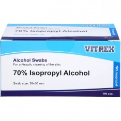 *Udgået* Injektionsservietter, 70% isopropyl, 3x6 cm, enkeltpakket, 100 stk.