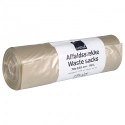 Sæk, Abena Poly-Line RE3, 90 l, klar, LLDPE/RE3, 70 x 105cm, 20 ruller.