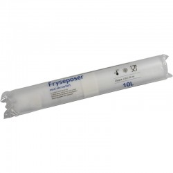 Frysepose med skrivefelt, 10 l, klar, 28 x 53 cm, 25 ruller