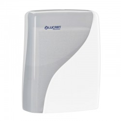 Dispenser, Lucart Professional, til alle typer håndklædeark, hvid, inklusive papir