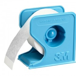 Micropore tape til fiksering. Hvid med dispenser, 1,25 cm x 9,1 m.