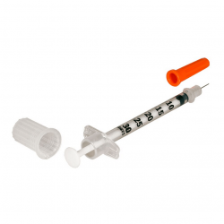Insulinsprøjte 0,5 ml med påsat kanyle, BD Microfine, 29G, x 1/2, 0,33 x 12,7 mm
