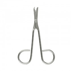 Sutursaks, 11 cm, rustfrit stål, med hak, steril, engangs, 1 stk.