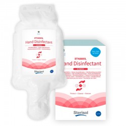 Sterisol hånddesinfektion 85% Ethanol, m/glycerin, 12 x 0,7 l refill.