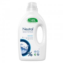 Tøjvask flydende Neutral White, uden parfume, blegemiddel el. optisk hvidt, 1250 ml