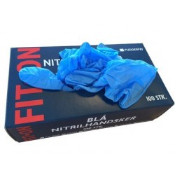 FIT-ON Nitril Engangshandsker Blå 100 stk. | Large