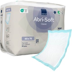 Underlag, ABENA Abri-Soft Classic, 60 x 75 cm, lyseblå, 30 stk.