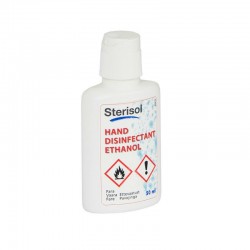 Sterisol hånddesinfektion 85% Etanol, let gel m/glycerin, 50 ml flaske.